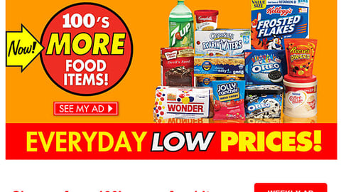 Family Dollar 'More Food Items' Email