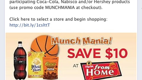 ShopRite 'Munch Mania' Facebook Update