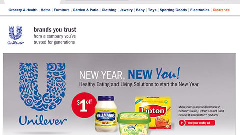 Meijer Unilever 'New Year, New You' Landing Page