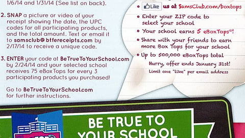 Sam's Club General Mills 'Be True to Your School' One-Sheet