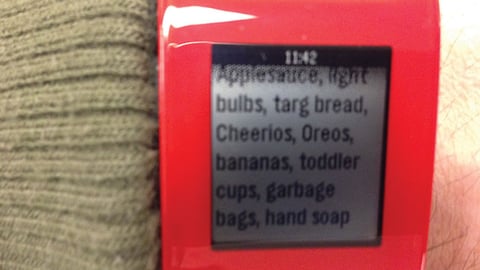 Pebble Watch Shopping List