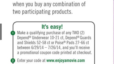 K-C Walgreens 'Free Movie Ticket' Coupon Book Ad