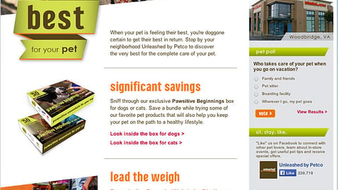 Unleashed by Petco 'Pounds for Pounds' Home Page Link