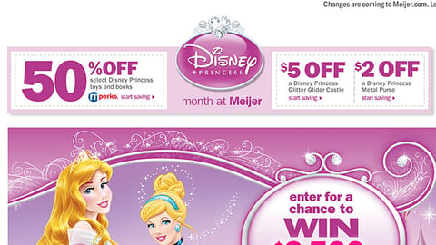 Meijer 'Disney Princess Month' Landing Page