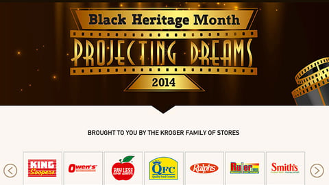 Kroger 'Projecting Dreams' Home Page