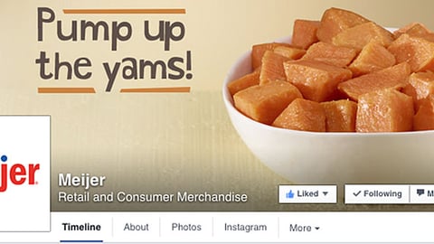 Meijer 'Pump Up the Yams' Facebook Cover