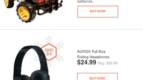 RadioShack 'Black Friday Preview' Email 