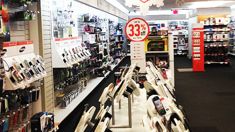 RadioShack 'Gift Smart' Ceiling Signs