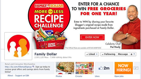 Family Dollar 'More for Less' Facebook Cover