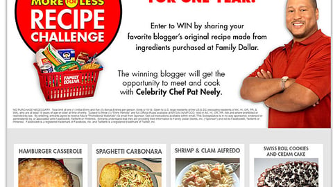 Family Dollar 'More for Less' Landing Page