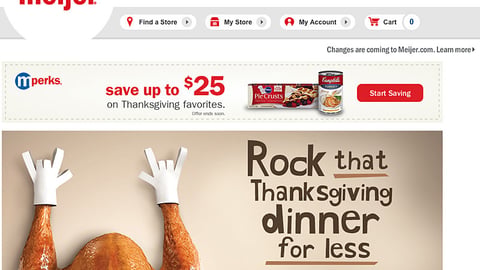 Meijer 'Rock That Thanksgiving' Landing Page