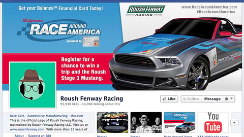 Roush Fenway Racing Walgreens 'Race Around America' Facebook Cover