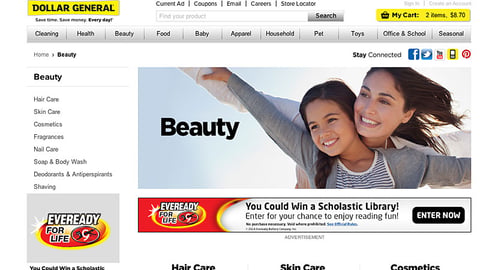 Dollar General Eveready 'Scholastic Library' Display Ads
