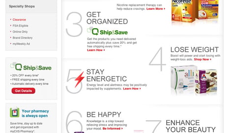 CVS 'Top 10 Resolutions' Page