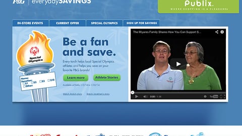 P&G Publix Special Olympics Home Page