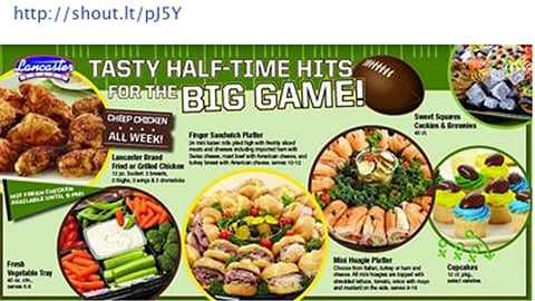 Acme 'Tasty Half-Time Hits' Facebook Update