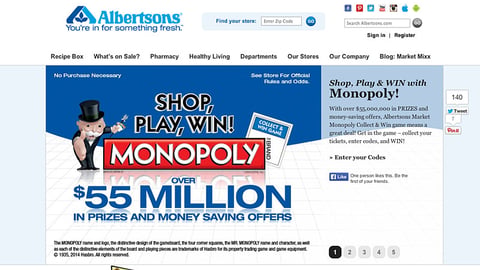 Albertsons 'Monopoly' Carousel Ad