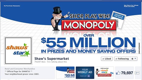Shaw's 'Monopoly' Facebook Cover