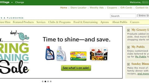 Publix 'Spring Cleaning Sale' Carousel Ad