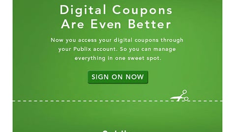 Publix 'Digital Coupons' Email