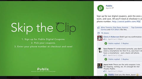 Publix 'Skip the Clip' Facebook Update