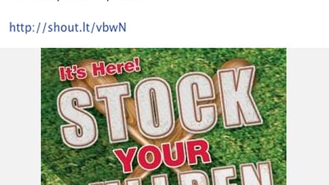 Jewel-Osco 'Stock Your Bullpen' Facebook Update