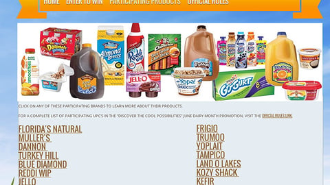 Acme 'Cool Possibilities' Participating Products Page