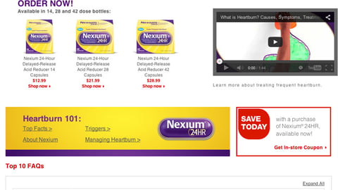 Nexium 24HR CVS.com Brand Showcase 