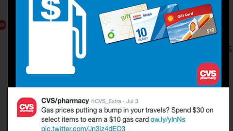 CVS 'Gas Card' Twitter Update