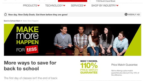 Staples '110% Price Match Guarantee' Display Ad