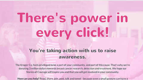 Kroger 'Sharing Courage' Landing Page