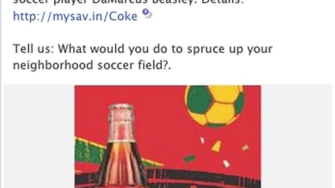 Family Dollar Coke 'Soccer Field Makeover' Facebook Update