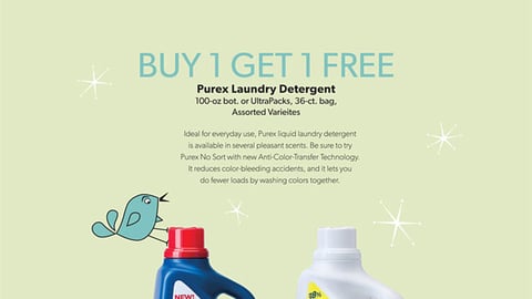 Publix Purex 'Buy 1 Get 1 Free' Feature