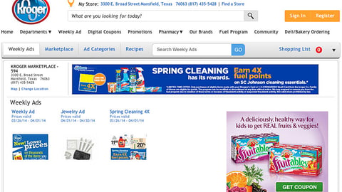 Kroger 'Spring Cleaning' Banner Ad