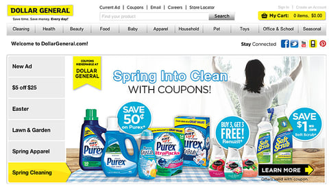 Dollar General 'Spring Into Clean' Carousel Ad