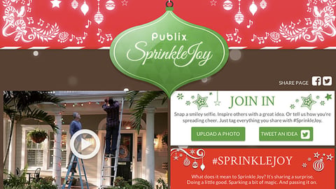 Publix 'Sprinkle Joy' Landing Page