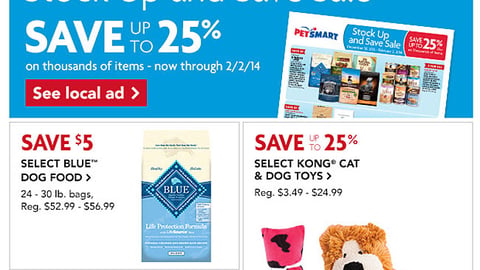 PetSmart 'Stock Up' Email