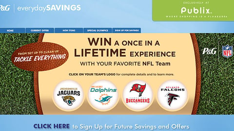 P&G Publix 'Tackle Everything' Landing Page
