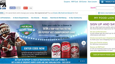 Food Lion Dr Pepper 'Tailgate Team-Up' Carousel Ad