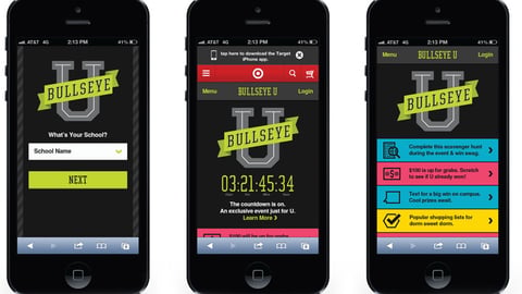 Target 'Back to College After-Hours Event' Mobile Messaging