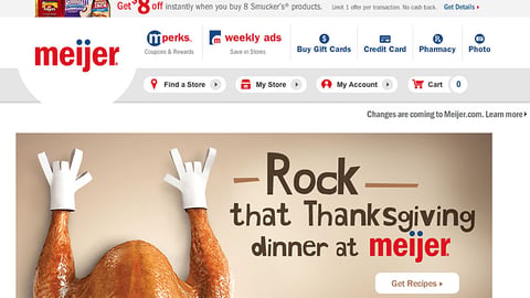 Meijer 'Rock That Thanksgiving' Leaderboard Ad