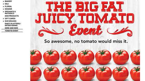Winn-Dixie 'Tomato Event' Landing Page