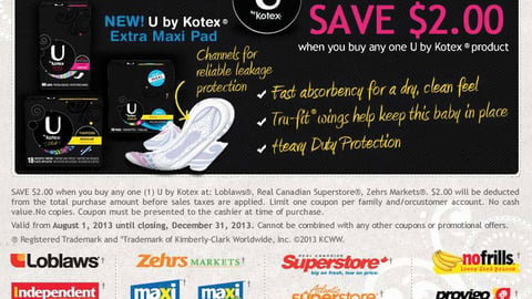 U by Kotex Extra Coupon