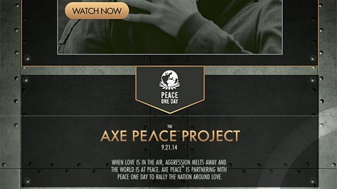 Axe Peace Walgreens Microsite