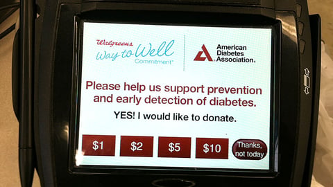 Walgreens 'American Diabetes Association' Pin Pad Screen