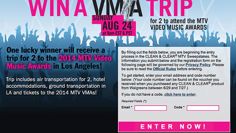 Clean & Clear Walgreens 'VMA Trip' Promotional Site