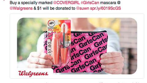 Walgreens CoverGirl Tweet