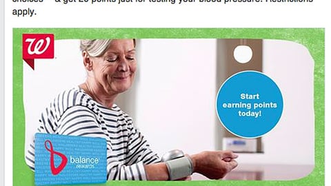 Walgreens 'Balance Rewards for Healthy Choices' Facebook Update