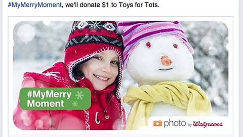 Walgreens '#MyMerryMoment' Facebook Update