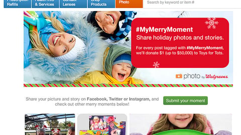 Walgreens '#MyMerryMoment' Landing Page